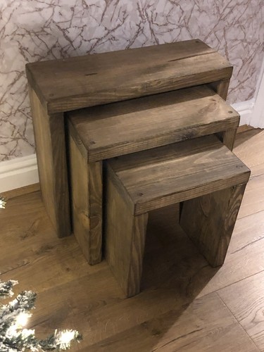Solid wooden nest - of, tables