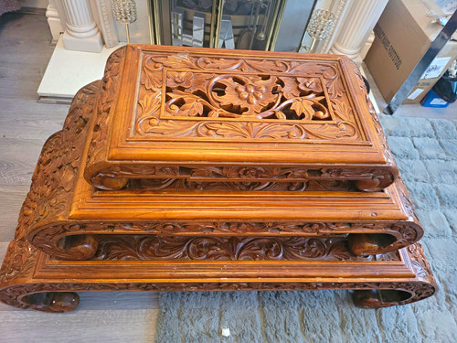 Set carved wooden - set,