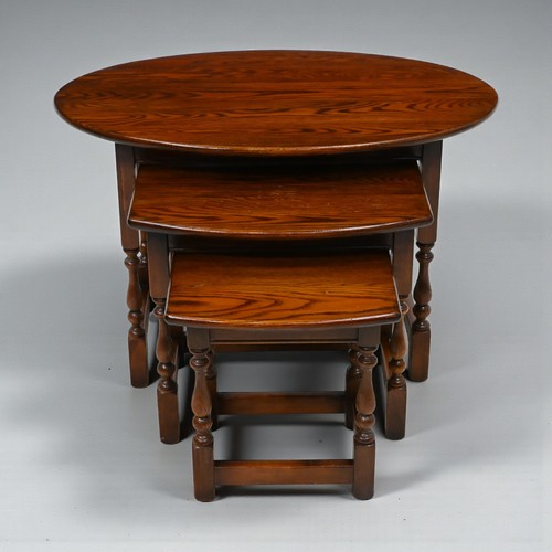 Old charm oval nest tables - old,