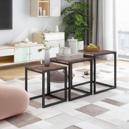 Nesting tables set wooden - set,