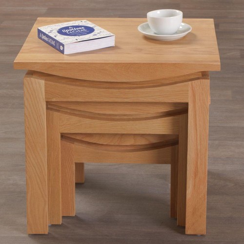 Solid oak nest tables - oak, of