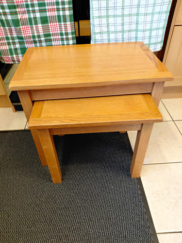 Rectangular brown wood - rectangular, nesting