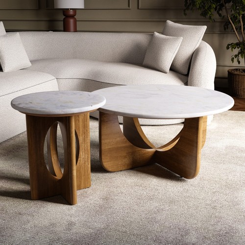 Round marble and mango - and, wood