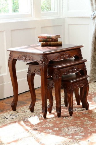 Mahogany nest tables 3 - of,