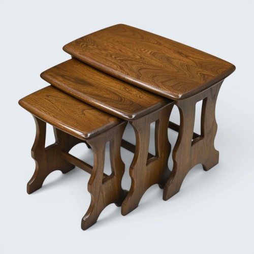 Ercol nest tables solid - solid, elm