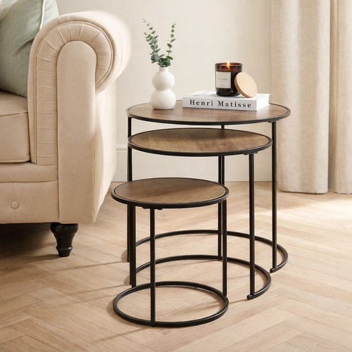 Nesting set round coffee - set,