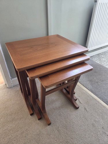 British teak nest tables - nest, 3