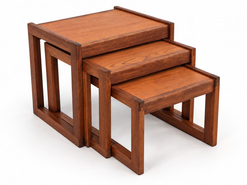 Mid century teak nest 3 - teak,