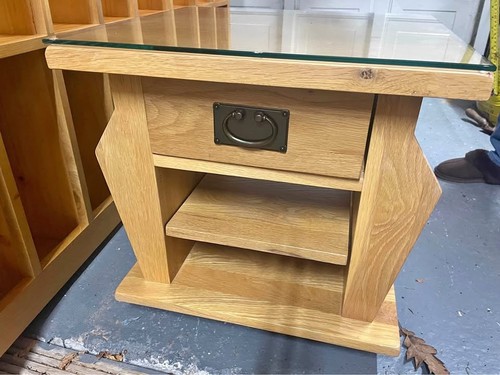 Solid oak magazine - magazine, table